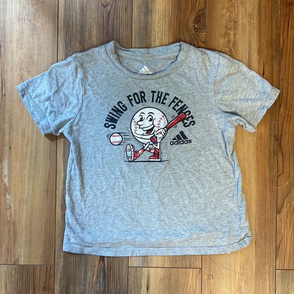 Adidas swing for the fences 5T boys short sleeve t shirt
